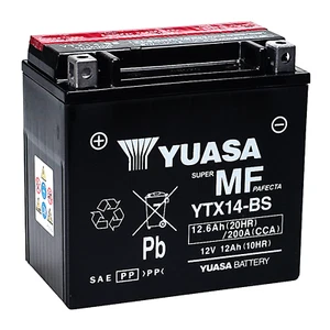BATTERIA YUASA YTX14-BS Attivata BMW R 1200 R LC 2014 2015 2016 2017 2018 R1200 - Imagen 1 de 3