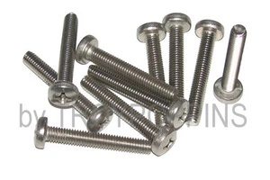 10-SS M6-1.0 X 40MM PPH PHILLIPS PAN HEAD MACHINE SCREWS STAINLESS STEEL A2 6MM - Picture 1 of 1