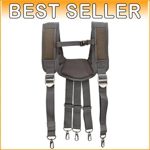 Lightweight Cooling Tool Belt Suspenders with Top Grain Leather for All-Day Use - Picture 1 of 9