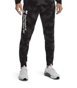 NWT Under Armour Men's UA Rival Black Terry Novelty Joggers XL Pants 1377593-001 - Picture 1 of 8