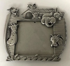 Kenrich Metal Works Coll. Noah's Ark Pewter Baby Picture Photo Frame  - Picture 1 of 5
