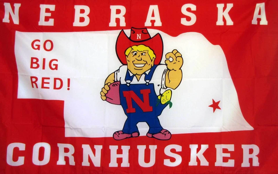 NEBRASKA CORNHUSKERS (RED) 3X5 POLY FLAG - Image 1 of 1
