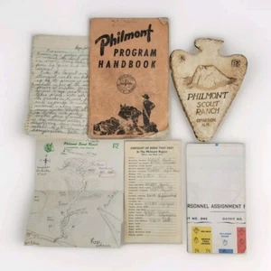 Vtg Lot~1954 Philmont Scout Ranch Program Handbook~Plaque~Maps~Bird Checklist - Picture 1 of 16
