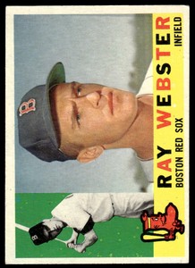 1960 TOPPS RAY WEBSTER 452 EX BASEBALL BOSTON RED SOX
