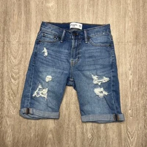Abercrombie Kids Boys Distressed Denim Shorts Size 9-10 Blue Casual - Picture 1 of 3