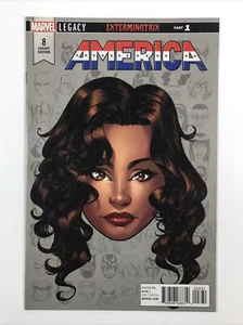 America #8 Variant Edition 1:10 (Marvel Comics 2017) Chávez Headshot - Imagen 1 de 8