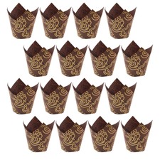 Fodere cupcake tulipani tazze di carta 100 pz avvolgitore cupcake rustico