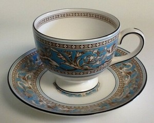 Tea Cup &amp; Saucer Blue Florentine Wedgwood China &amp; Dinnerware for sale | eBay