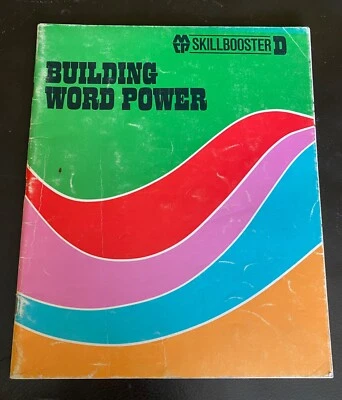 Vintage UNUSED 1975 Building Word Power D Skillbooster  Workbook - Image 1 of 4