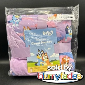 Little Sleepies Bluey Sleepytime Large Cloud Blanket Purple - Picture 1 of 1