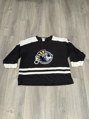 Suéter de jersey de hóquei vintage anos 90 Goofy Gladiators #66 Disneyland GG - Imagem 1 de 4