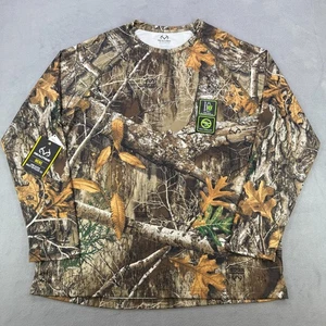 Realtree Shirt Mens XL 46-48 Brown Camo Edge Insect Repellent Hunting Tee - Picture 1 of 16