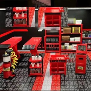 Diorama 9PCS 1/18 Garage Repair Tool Model Set Workshop Scene Model Accessories - Picture 1 of 13