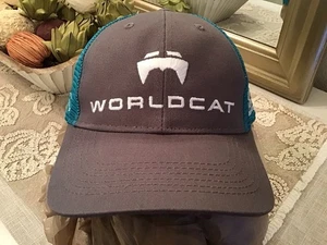 Neu World Cat Boats Truckermütze Kappe, GRAU & TÜRKIS, Netzrücken Druckknopflasche - Bild 1 von 6