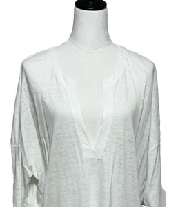 Vestido Vilebrequin Traje de Baño Cubre S/M Blanco Lino Burnout Gran Tamaño Nuevo con Etiquetas - Imagen 1 de 13