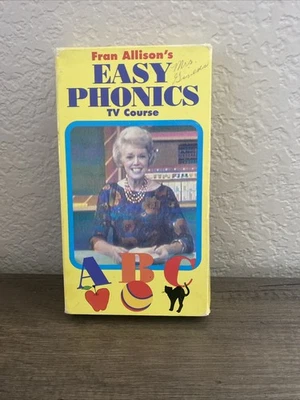 VTG Fran Allison's Easy Phonics TV Course (VHS Tape) 1992 Teacher Homeschool Kid - Image 1 of 2