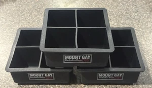 3 Pack * Mount Gay Barbados Rum 1703 * 4" x 4" Silicone Ice Mold * 4 Cavity's - Picture 1 of 16