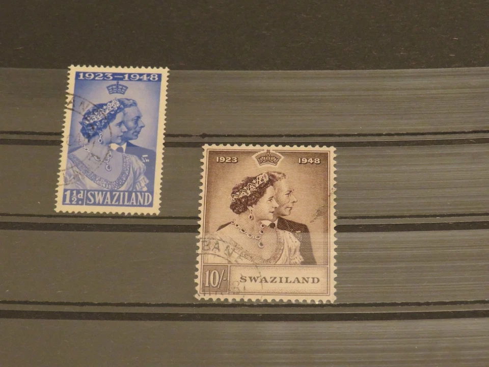 Ómnibus 1948 Boda de Plata + ENVÍO GRATUITO + Suazilandia + SG 46 / 47 Usado Foto 1 de 1