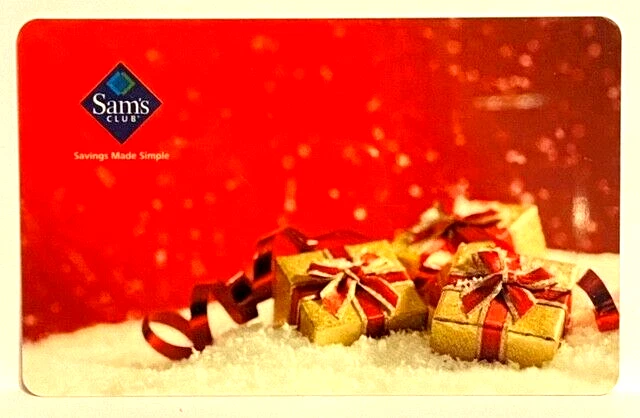 Sam's Club Gold Presents Gifts Red Bows Christmas 2012 Gift Card FD-30412 - Image 1 of 1