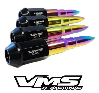 20 tuercas de bala de acero True Spike de 1/2" neo cromadas para Dodge Jeep Plymouth Foto 1 de 4