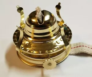 MASON JAR #2 OIL LAMP BURNER BRASS PLATED WITH WICK NEW 30286JB - Picture 1 of 5