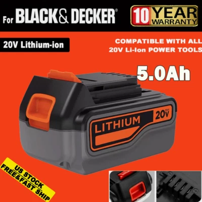 18V 5,0 Ah Für BLACK+DECKER Lithium Akku BL2018 BL1318 BL4018 BL1518 LBXR20