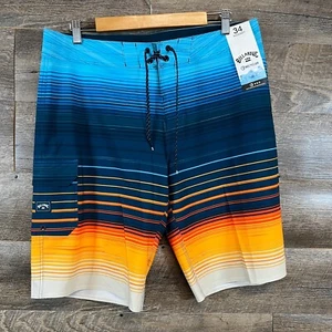 Billabong Mens Recycler All Day Pro Board Shorts Swim Trunks Striped Size 34 NWT - Picture 1 of 12