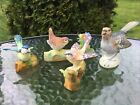 Crown staffordshire bird x job lot of 4 birds as pictured