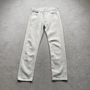 Levis 501 Vintage 90s Men’s Made in UK Straight Leg Jeans Oatmeal Size W31 W31 - Picture 1 of 18