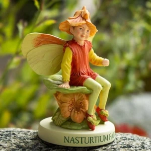 ✤ New CICELY MARY BARKER Flower Fairy Figurine NASTURTIUM Winged Fairie Statue - Picture 1 of 9