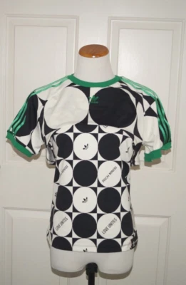Camiseta deportiva para mujer ADIDAS RICH MNISI NUEVA CON ETIQUETAS auténtica negra, blanca y verde talla L Foto 1 de 4