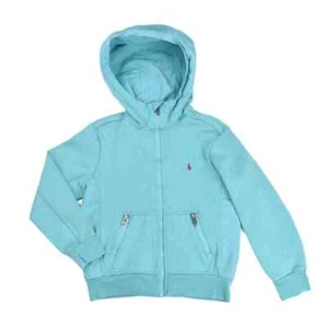 Polo Ralph Lauren Water-Repellent Double-Knit Hoodie Teal Blue Size 6 - Picture 1 of 9