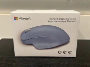 NEW--Microsoft BLUE Bluetooth Ergonomic Mouse w/Thumb Rest & Precise Tracking - Picture 1 of 2