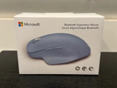 NEW--Microsoft BLUE Bluetooth Ergonomic Mouse w/Thumb Rest & Precise Tracking - Image 1 of 2
