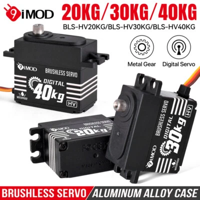 180°/270° Brushless Servo 20-40KG Waterproof Metal Gear HV Servo for RC Car Boot - Bild 1 von 4