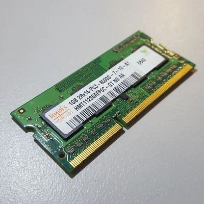 Hynix 1GB DDR3 RAM PC3-8500 1066Mhz non-ECC Unbuffered SoDimm HMT112S6AFP6C-G7 - Image 1 of 2