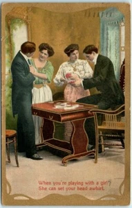 Postcard - Group of Lovers Art Print - Love/Romance Greeting Card - Picture 1 of 2