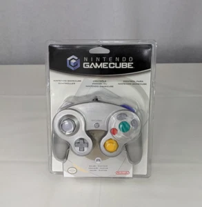 NEW 2003 Official Nintendo GameCube Controller Platinum Silver Wired - Picture 1 of 13