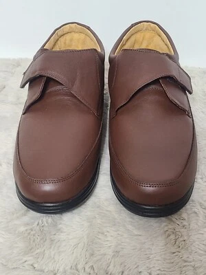 EZMART FIT Brown  Dress Shoes Skid Resistant Adjustable Strap 12.5 Inches  - Image 1 of 4