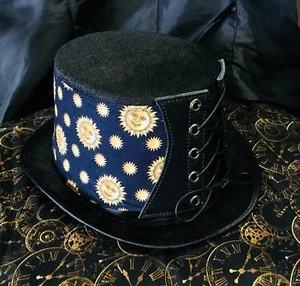 Suns Steampunk Top Hat Corset Celestial Clock Face Biker Gothic Celtic Rock. - Picture 1 of 2
