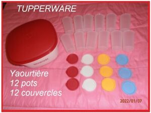 TUPPERWARE  YAOURTIERE  12 pots / 12 couvercles