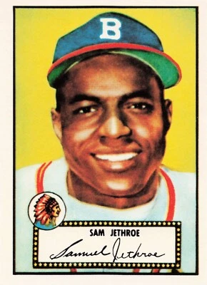 1983 Topps Baseball 1952 Reprint Sam Jethroe Boston Braves #27 - Image 1 of 2