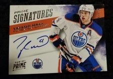 2012-13 PANINI PRIME SIGNATURES TAYLOR HALL AUTOGRAPH SP 47/50 AUTO BLACKHAWKS