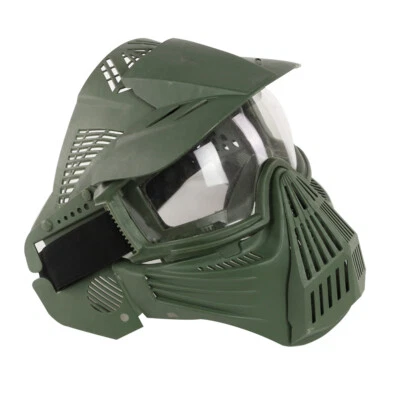 Máscara protectora facial completa verde paintball airsoft juego militar táctico gafas Foto 1 de 4