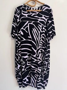 Virtuelle Taking Shape Sz XS Musk PinkBlack Animal Print Sh/Sl Bamboo Bl Dress - Picture 1 of 9
