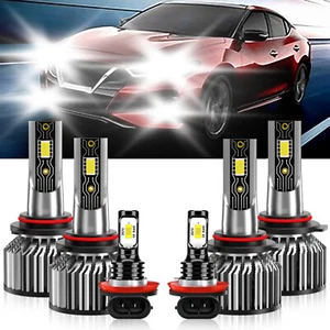 For Nissan Maxima 2008 LED Headlight Bulb + Fog Light Combo Super Bright White - Picture 1 of 12