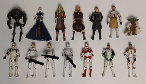 Star Wars Clone Wars Bundle of 14 Figures - Some w/Weapons - Comes As Pictured - Picture 1 of 1