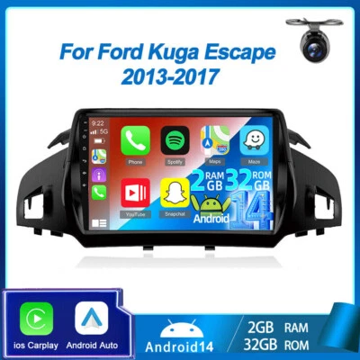 2GB+32GB Per Ford Kuga Escape C-max Navi Car Play Autoradio GPS Navi CarPlay RDS - Immagine 1 di 4