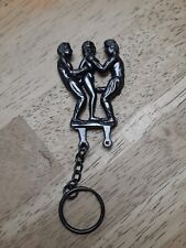 Adult Keychain 2 Man 1 Woman Having Sex naughty threesome men risque Mechanical