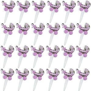 Baby Girl Food Picks (It's a Doe) 24 Pack Gender Reveal Party FREE U.S. Ship - Picture 1 of 4
